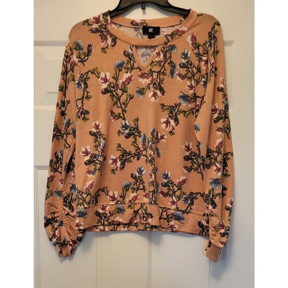 Iz Byer Women's Multicolored Print Long Sleeve Shirt Size Large - Picture 11 of 11